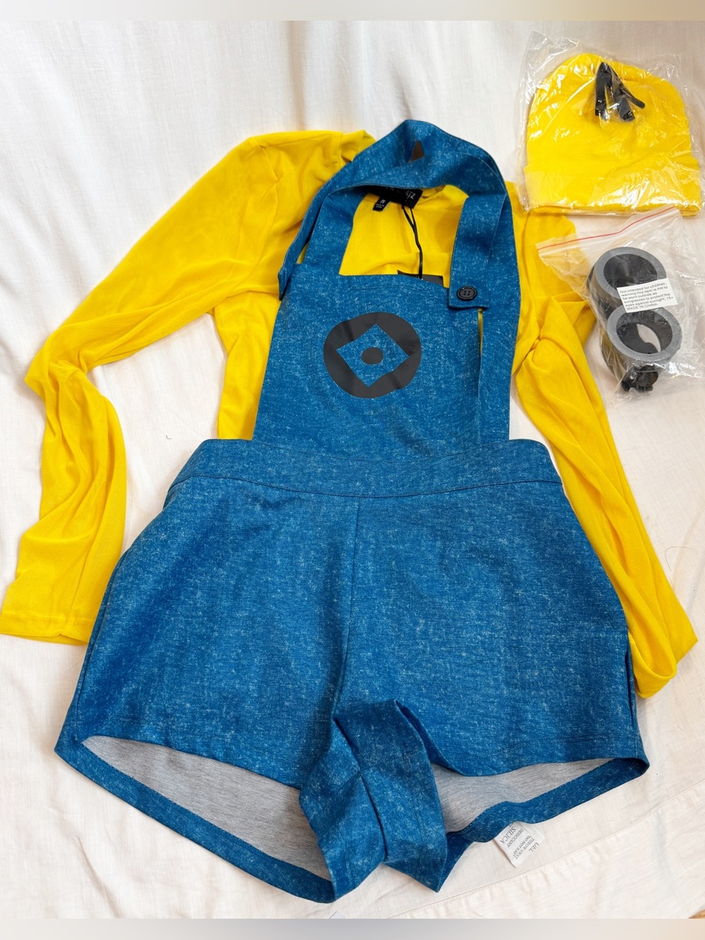 Dolls Kill Trickz Nโ Treatz Yellow Henchman Costume Set NWT Medium